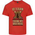Veteran Boots British Army Marines Paras Kids T-Shirt Childrens Red