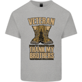 Veteran Boots British Army Marines Paras Kids T-Shirt Childrens Sports Grey