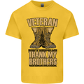 Veteran Boots British Army Marines Paras Kids T-Shirt Childrens Yellow