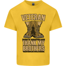 Veteran Boots British Army Marines Paras Kids T-Shirt Childrens Yellow