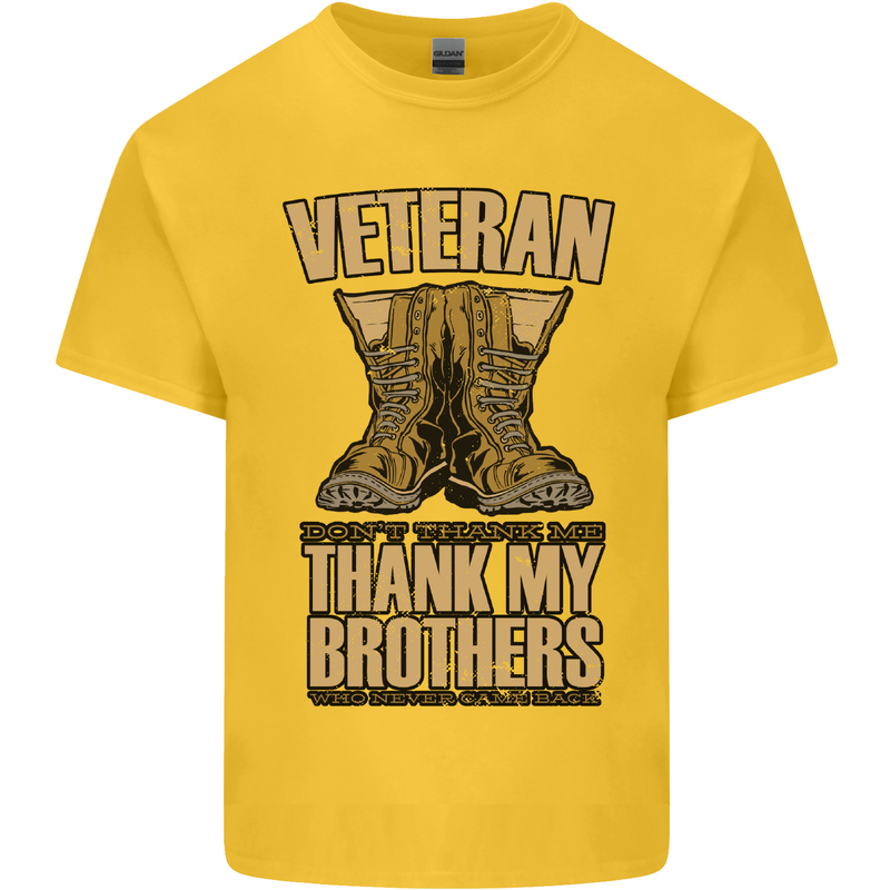 Veteran Boots British Army Marines Paras Kids T-Shirt Childrens Yellow