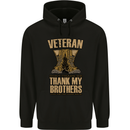 Veteran Boots British Army Marines Paras Mens 80% Cotton Hoodie Black