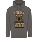 Veteran Boots British Army Marines Paras Mens 80% Cotton Hoodie Charcoal