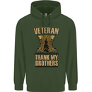 Veteran Boots British Army Marines Paras Mens 80% Cotton Hoodie Forest Green