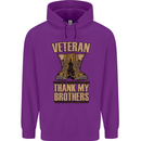 Veteran Boots British Army Marines Paras Mens 80% Cotton Hoodie Purple