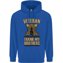 Veteran Boots British Army Marines Paras Mens 80% Cotton Hoodie Royal Blue