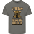 Veteran Boots British Army Marines Paras Mens Cotton T-Shirt Tee Top Charcoal