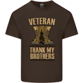 Veteran Boots British Army Marines Paras Mens Cotton T-Shirt Tee Top Dark Chocolate