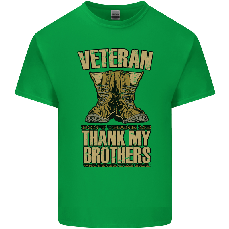Veteran Boots British Army Marines Paras Mens Cotton T-Shirt Tee Top Irish Green