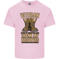 Veteran Boots British Army Marines Paras Mens Cotton T-Shirt Tee Top Light Pink