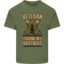 Veteran Boots British Army Marines Paras Mens Cotton T-Shirt Tee Top Military Green
