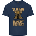 Veteran Boots British Army Marines Paras Mens Cotton T-Shirt Tee Top Navy Blue