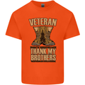 Veteran Boots British Army Marines Paras Mens Cotton T-Shirt Tee Top Orange