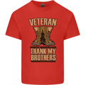 Veteran Boots British Army Marines Paras Mens Cotton T-Shirt Tee Top Red