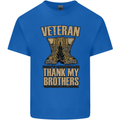 Veteran Boots British Army Marines Paras Mens Cotton T-Shirt Tee Top Royal Blue