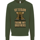 Veteran Boots British Army Marines Paras Mens Sweatshirt Jumper Forest Green