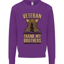 Veteran Boots British Army Marines Paras Mens Sweatshirt Jumper Purple