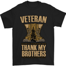 Veteran Boots British Army Marines Paras Mens T-Shirt Cotton Gildan Black