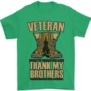 Veteran Boots British Army Marines Paras Mens T-Shirt Cotton Gildan Irish Green
