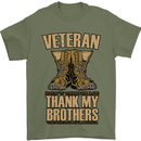 Veteran Boots British Army Marines Paras Mens T-Shirt Cotton Gildan Military Green