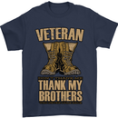 Veteran Boots British Army Marines Paras Mens T-Shirt Cotton Gildan Navy Blue