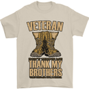 Veteran Boots British Army Marines Paras Mens T-Shirt Cotton Gildan Sand