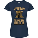 Veteran Boots British Army Marines Paras Womens Petite Cut T-Shirt Navy Blue