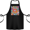 Vibrant Sagittarius Star Sign Zodiac Cotton Apron 100% Organic Black