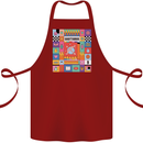 Vibrant Sagittarius Star Sign Zodiac Cotton Apron 100% Organic Maroon