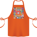 Vibrant Sagittarius Star Sign Zodiac Cotton Apron 100% Organic Orange