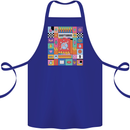 Vibrant Sagittarius Star Sign Zodiac Cotton Apron 100% Organic Royal Blue