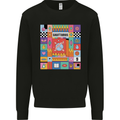 Vibrant Sagittarius Star Sign Zodiac Kids Sweatshirt Jumper Black