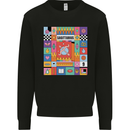 Vibrant Sagittarius Star Sign Zodiac Kids Sweatshirt Jumper Black