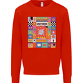 Vibrant Sagittarius Star Sign Zodiac Kids Sweatshirt Jumper Bright Red