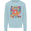 Vibrant Sagittarius Star Sign Zodiac Kids Sweatshirt Jumper Light Blue