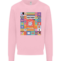 Vibrant Sagittarius Star Sign Zodiac Kids Sweatshirt Jumper Light Pink