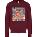 Vibrant Sagittarius Star Sign Zodiac Kids Sweatshirt Jumper Maroon