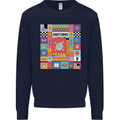 Vibrant Sagittarius Star Sign Zodiac Kids Sweatshirt Jumper Navy Blue