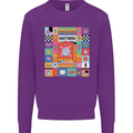 Vibrant Sagittarius Star Sign Zodiac Kids Sweatshirt Jumper Purple