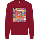 Vibrant Sagittarius Star Sign Zodiac Kids Sweatshirt Jumper Red