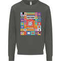 Vibrant Sagittarius Star Sign Zodiac Kids Sweatshirt Jumper Storm Grey