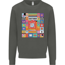 Vibrant Sagittarius Star Sign Zodiac Kids Sweatshirt Jumper Storm Grey