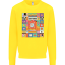 Vibrant Sagittarius Star Sign Zodiac Kids Sweatshirt Jumper Yellow