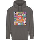 Vibrant Sagittarius Star Sign Zodiac Mens 80% Cotton Hoodie Charcoal