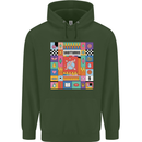 Vibrant Sagittarius Star Sign Zodiac Mens 80% Cotton Hoodie Forest Green