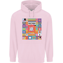 Vibrant Sagittarius Star Sign Zodiac Mens 80% Cotton Hoodie Light Pink