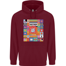 Vibrant Sagittarius Star Sign Zodiac Mens 80% Cotton Hoodie Maroon