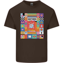 Vibrant Sagittarius Star Sign Zodiac Mens Cotton T-Shirt Tee Top Dark Chocolate