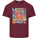 Vibrant Sagittarius Star Sign Zodiac Mens Cotton T-Shirt Tee Top Maroon