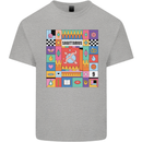 Vibrant Sagittarius Star Sign Zodiac Mens Cotton T-Shirt Tee Top Sports Grey